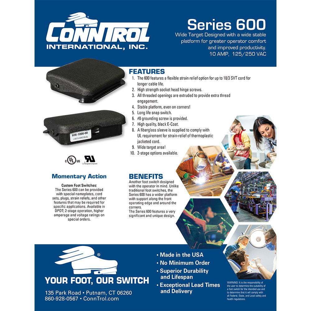 Series 600 - Wide Target Foot Switch